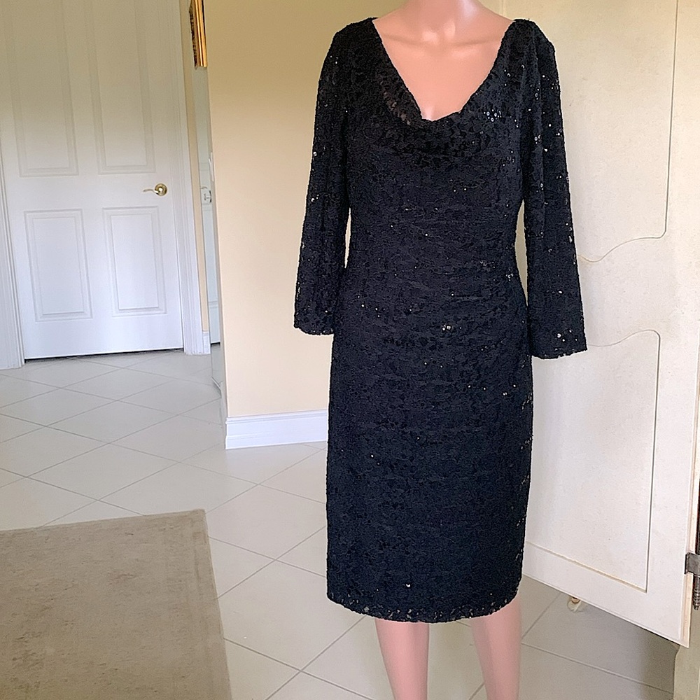 Ralph Lauren sequin and lace  cocktail dress